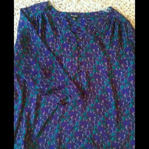 I Heart Ronson Purple Floral Top